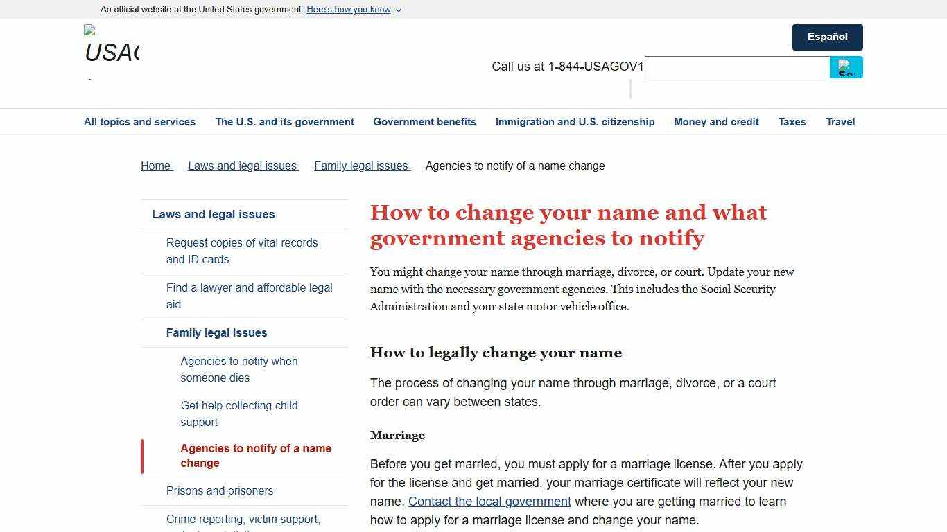 How to change your name and what government agencies to notify | USAGov
